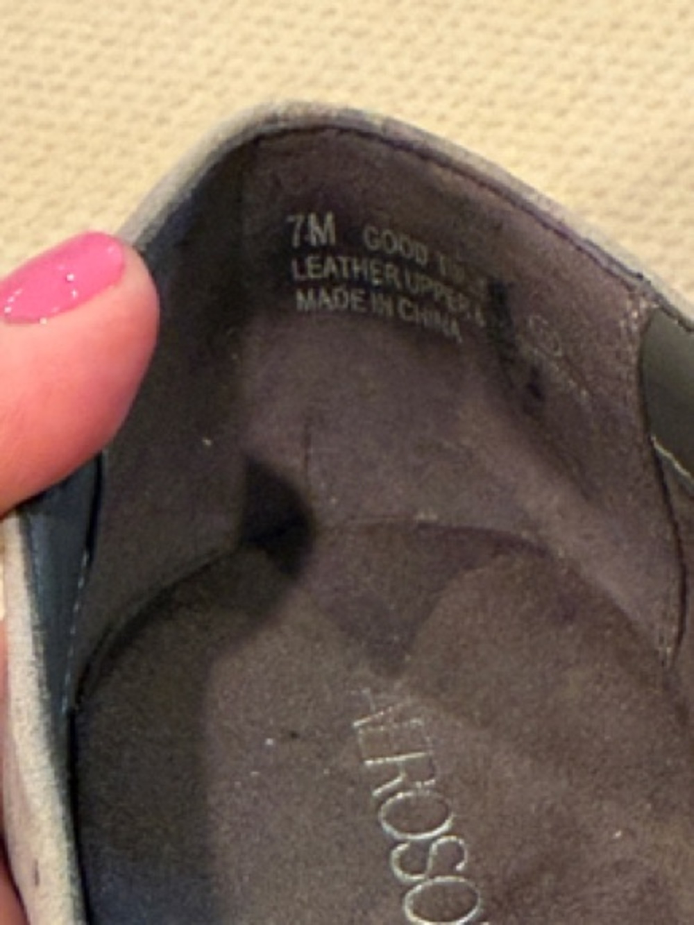 AEROSOLES Gray Suede Loafers with Silver Buckle - Picture 6 of 6